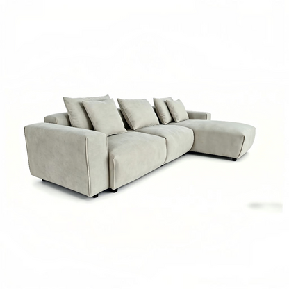 Malibu Beige Fabric Universal L-Shape Corner Sofa