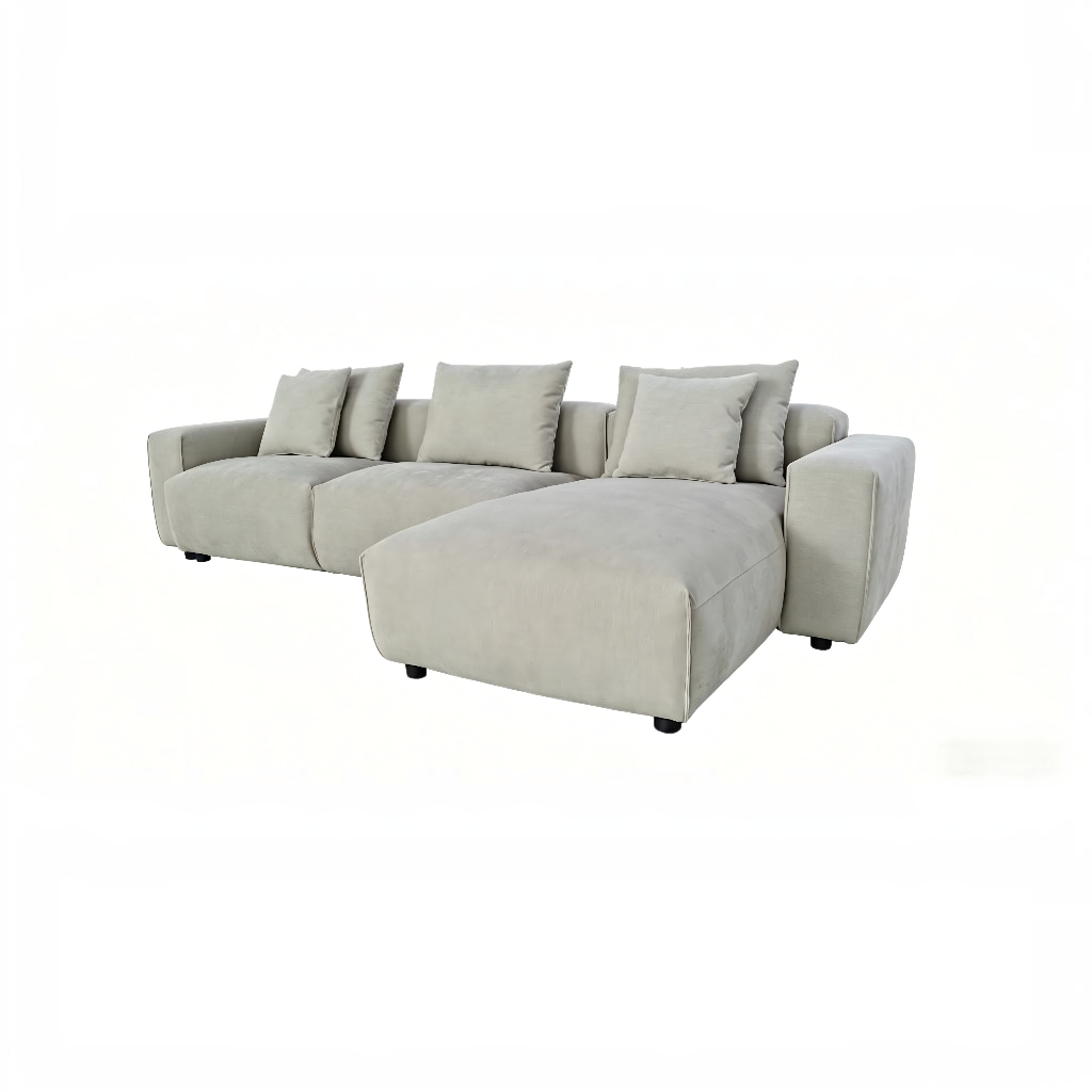 Malibu Beige Fabric Universal L-Shape Corner Sofa