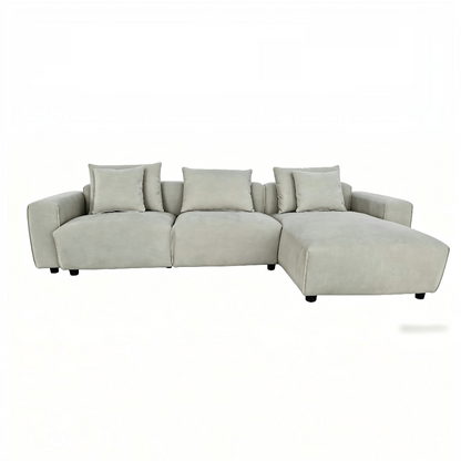 Malibu Beige Fabric Universal L-Shape Corner Sofa