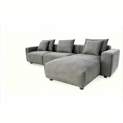 Malibu Grey Fabric Universal L-Shape Corner Sofa