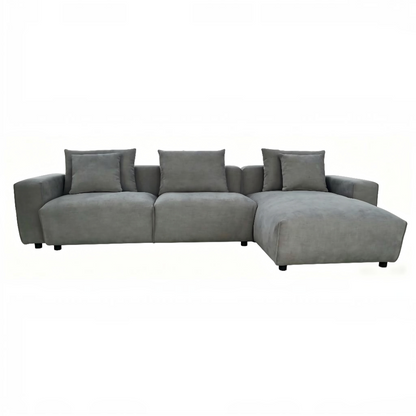 Malibu Grey Fabric Universal L-Shape Corner Sofa
