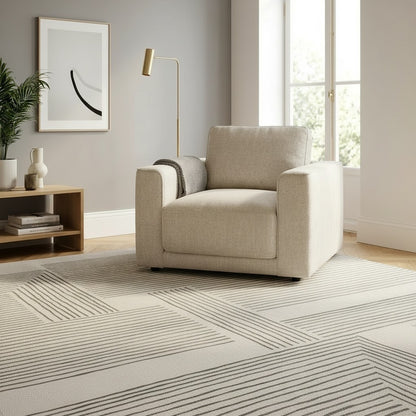 Marlow Beige Fabric Armchair
