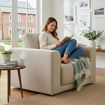 Marlow Beige Fabric Armchair