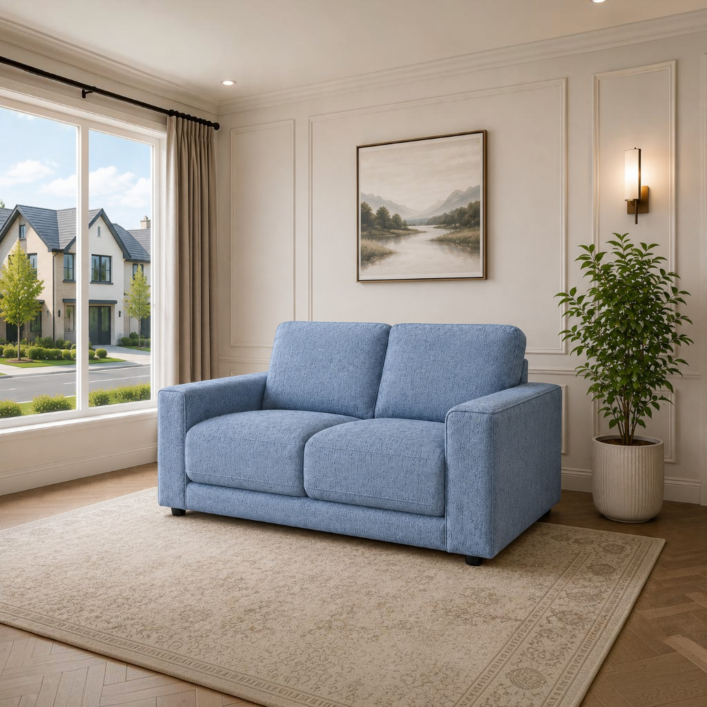 Marlow Grey Fabric 2 Seater Sofa
