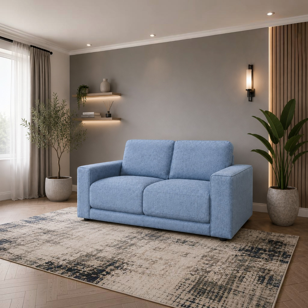 Marlow Grey Fabric 2 Seater Sofa