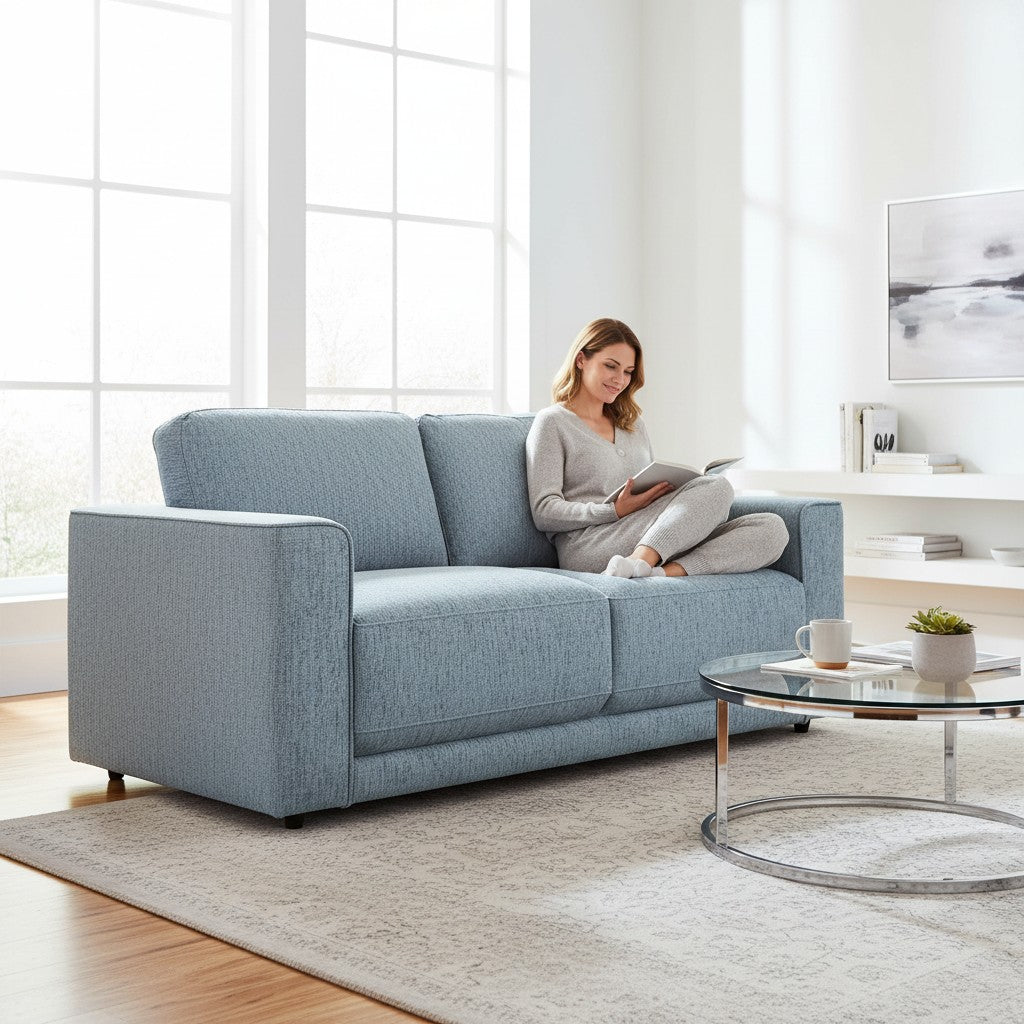 Marlow Grey Fabric 2 Seater Sofa