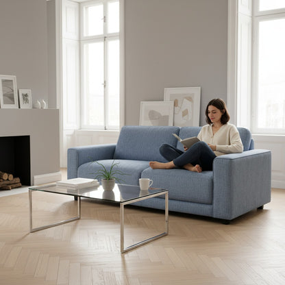 Marlow Grey Fabric 3 Seater Sofa