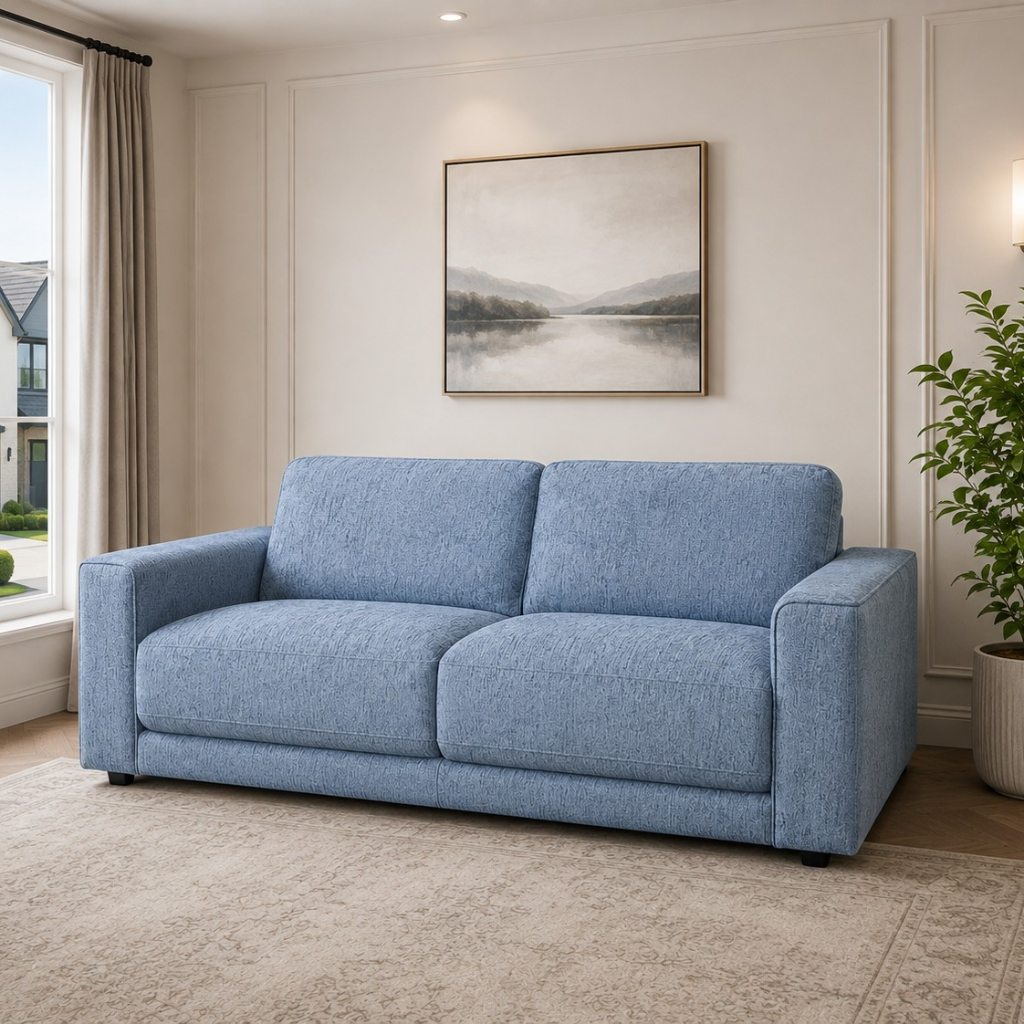 Marlow Grey Fabric 3 Seater Sofa