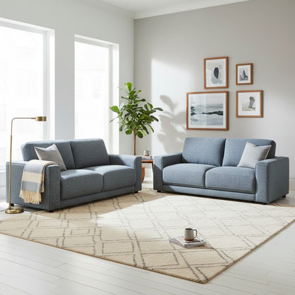 Marlow Grey Fabric 3+2 Sofa Suite