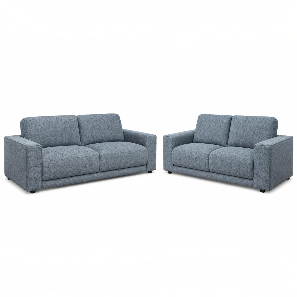 Marlow Grey Fabric 3+2 Sofa Suite