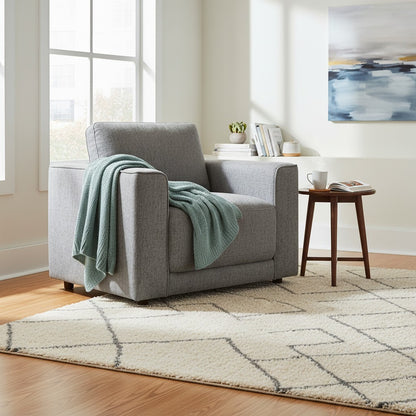 Marlow Grey Fabric Armchair