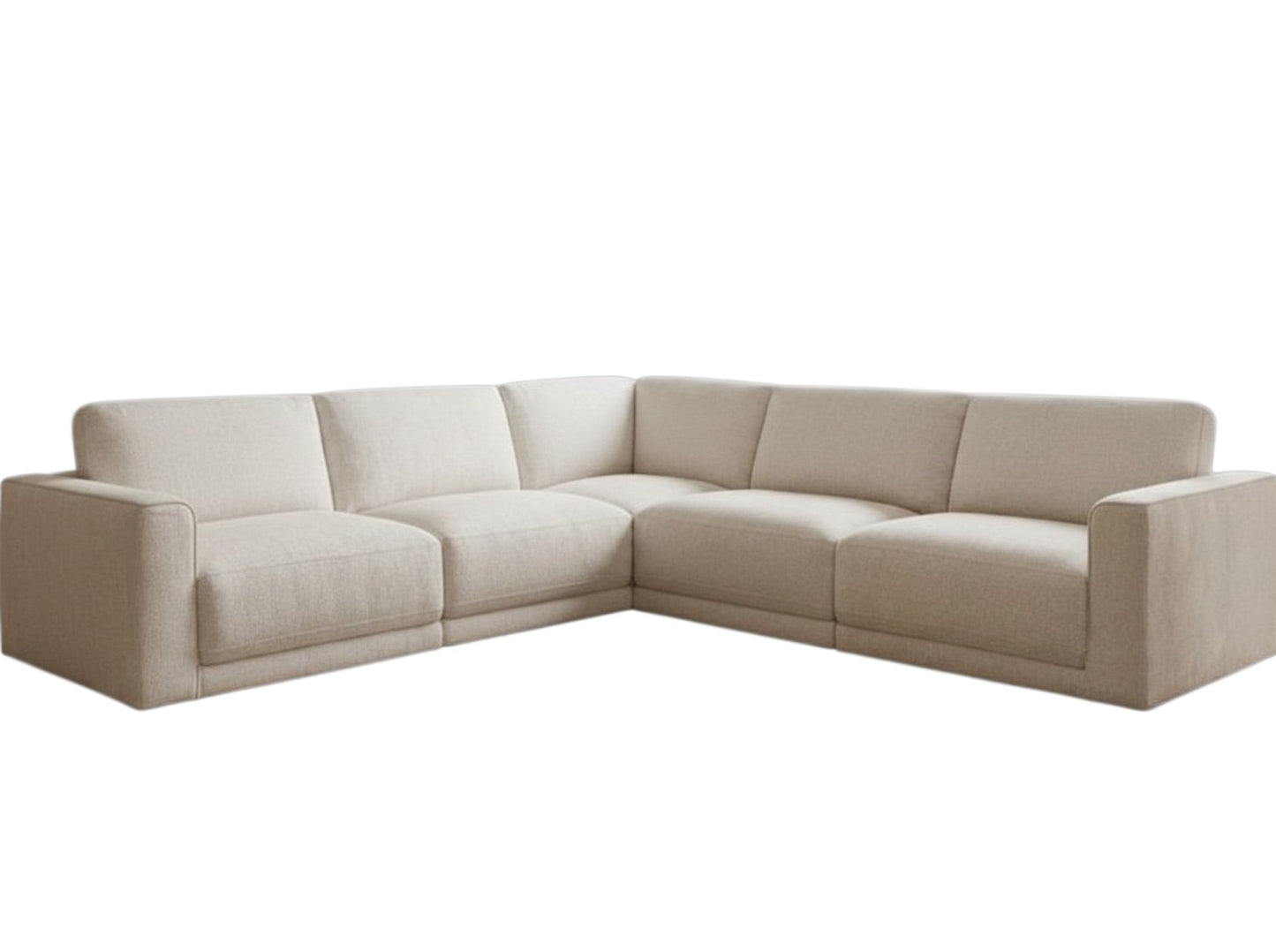 Marlow Beige Fabric Large Corner Sofa
