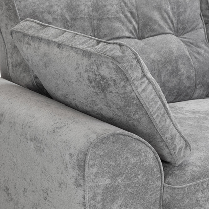Maxwell Grey Fabric 2 Seater Sofa