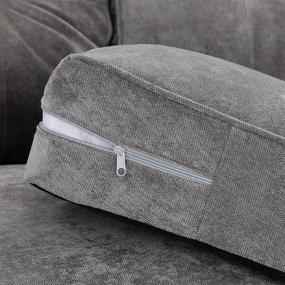 Maxwell Grey Fabric 3 Seater Sofa