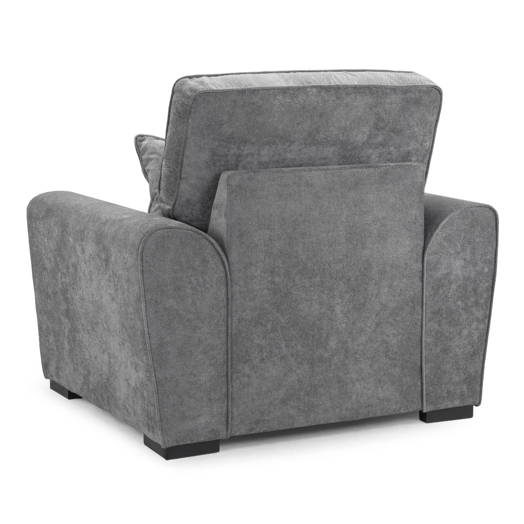 Maxwell Grey Fabric Armchair