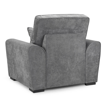 Maxwell Grey Fabric Armchair