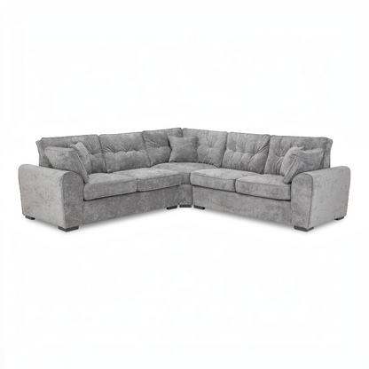 Maxwell Grey Fabric Large Corner Sofa