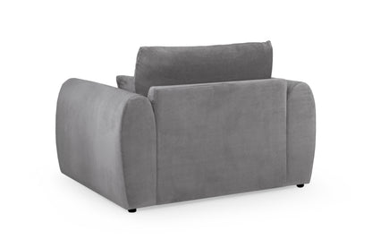 Mirabel Grey Fabric Armchair