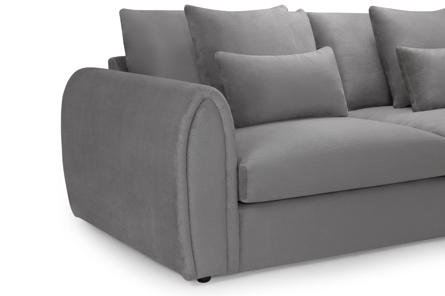 Mirabel Grey Fabric Large Corner Sofa