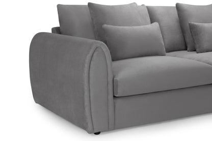 Mirabel Grey Fabric Large Corner Sofa