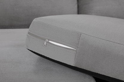 Mirabel Grey Fabric Large Corner Sofa