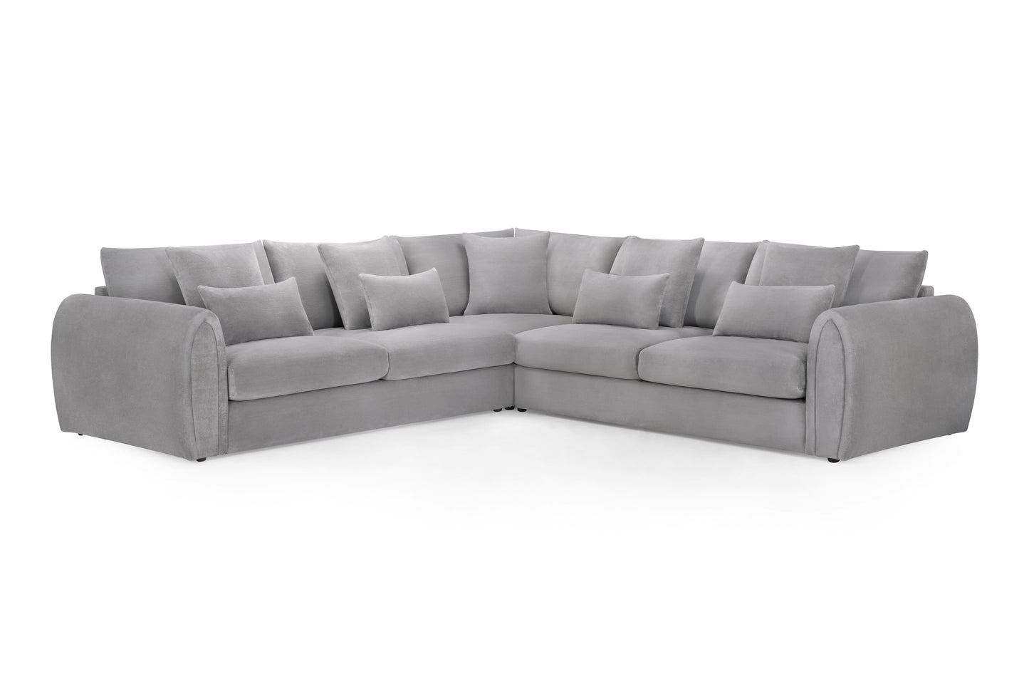 Mirabel Grey Fabric Large Corner Sofa