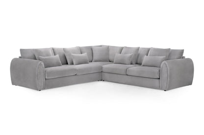 Mirabel Grey Fabric Large Corner Sofa