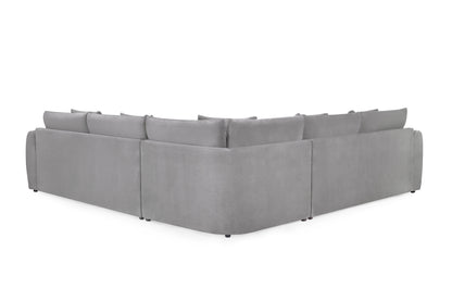 Mirabel Grey Fabric Large Corner Sofa