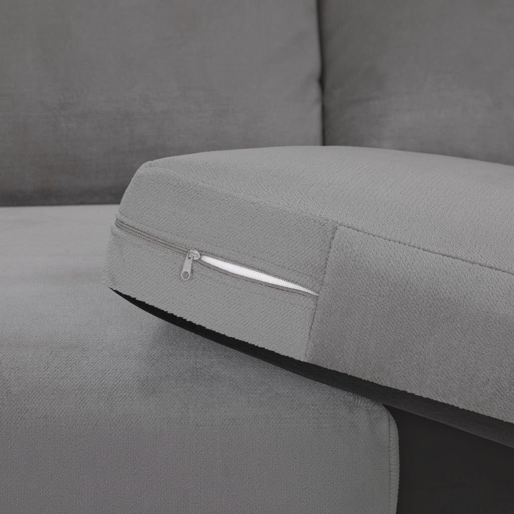 Mirabel Grey Fabric Left Hand L-Shape Corner Sofa