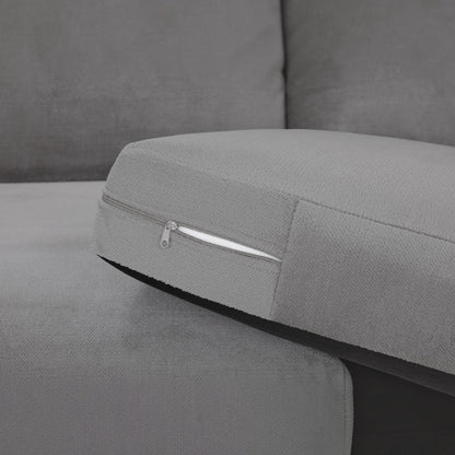 Mirabel Grey Fabric Left Hand L-Shape Corner Sofa