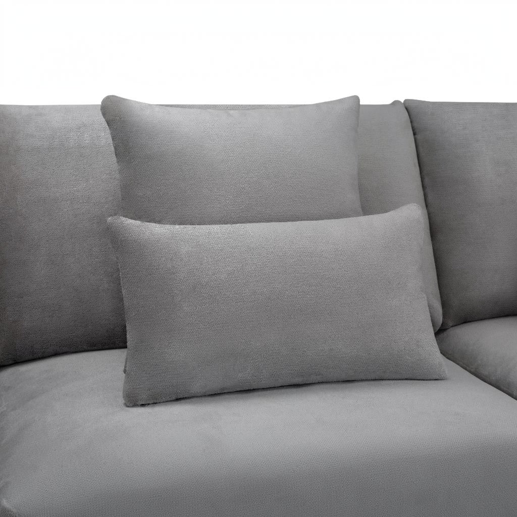Mirabel Grey Fabric Left Hand L-Shape Corner Sofa