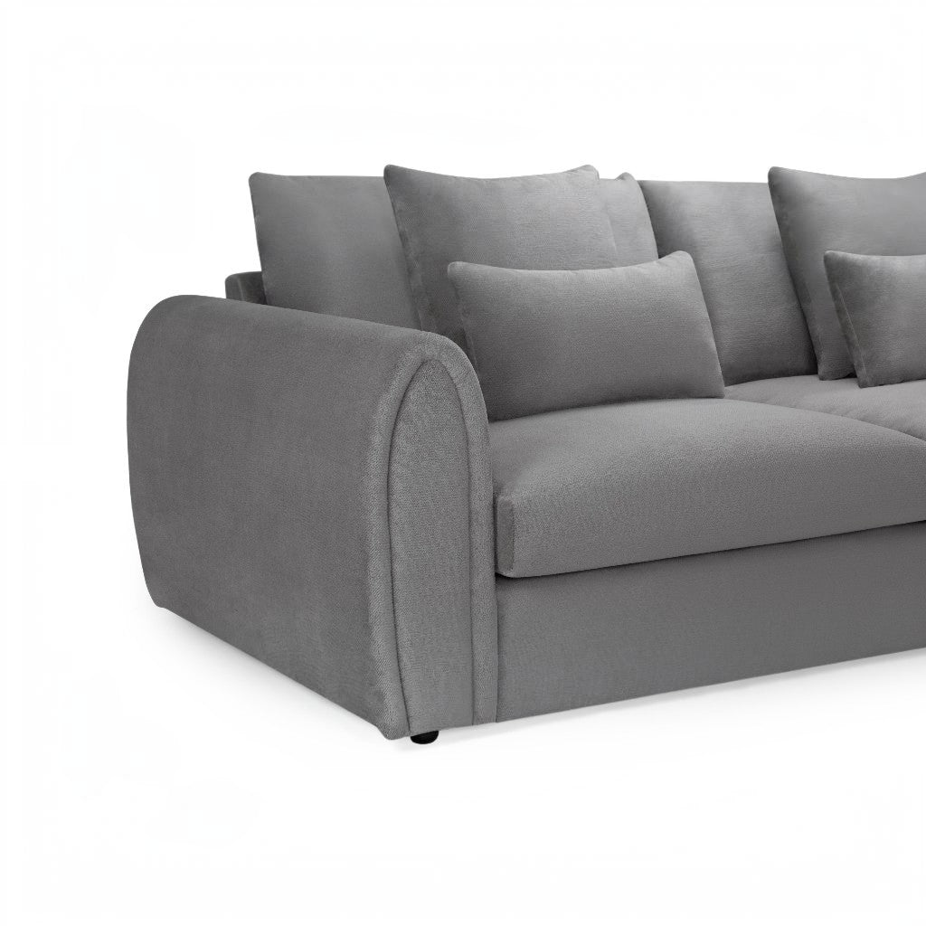 Mirabel Grey Fabric Left Hand L-Shape Corner Sofa