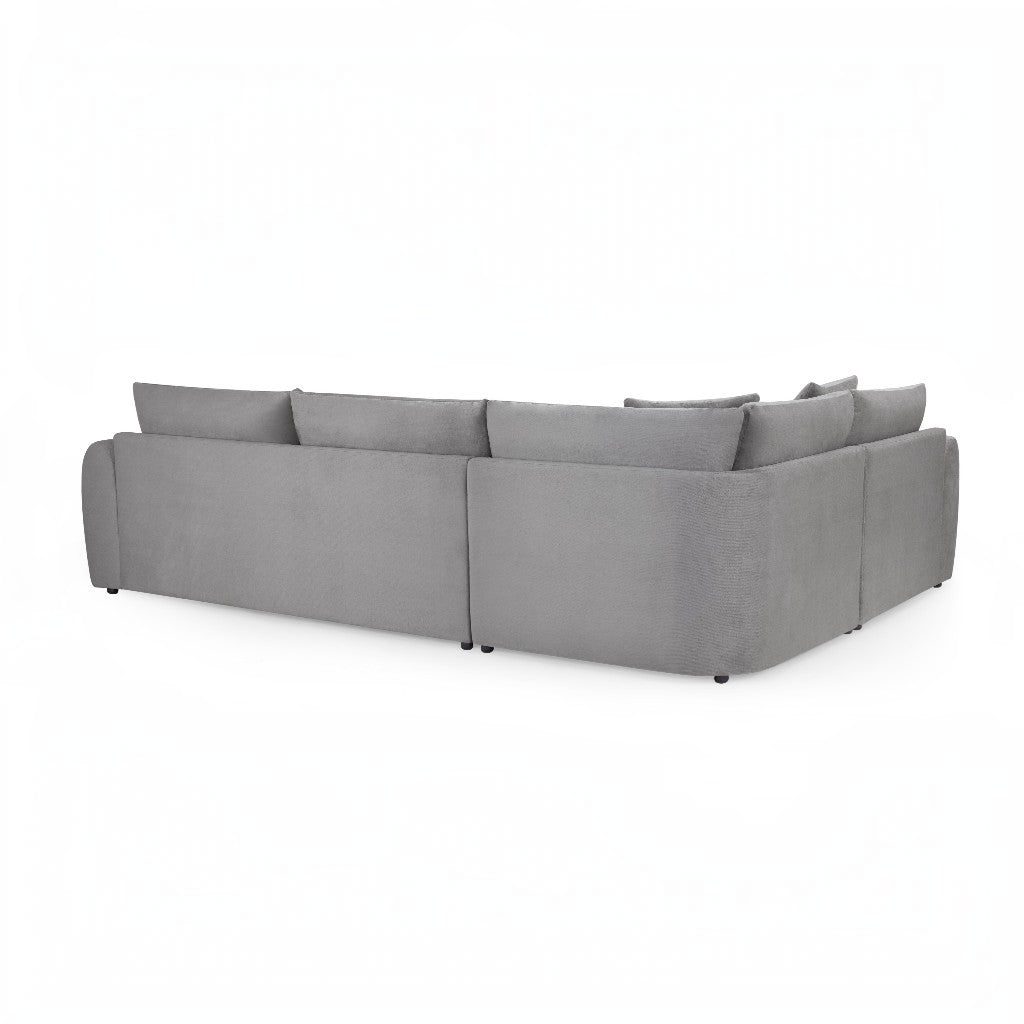 Mirabel Grey Fabric Left Hand L-Shape Corner Sofa