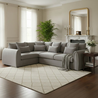 Mirabel Grey Fabric Left Hand L-Shape Corner Sofa