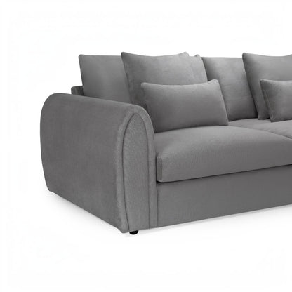 Mirabel Grey Fabric Right Hand L-Shape Corner Sofa
