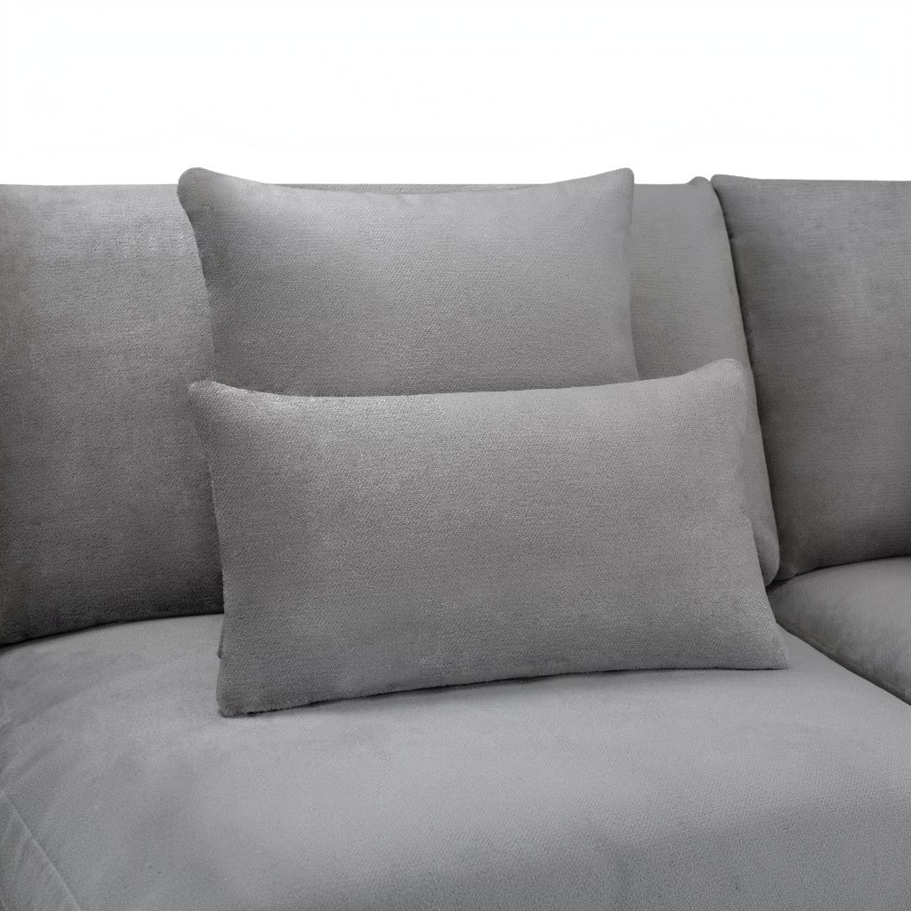 Mirabel Grey Fabric Right Hand L-Shape Corner Sofa