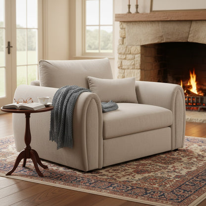 Mirabel Mocha Brown Fabric Armchair