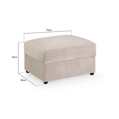 Mirabel Mocha Brown Fabric Storage Footstool