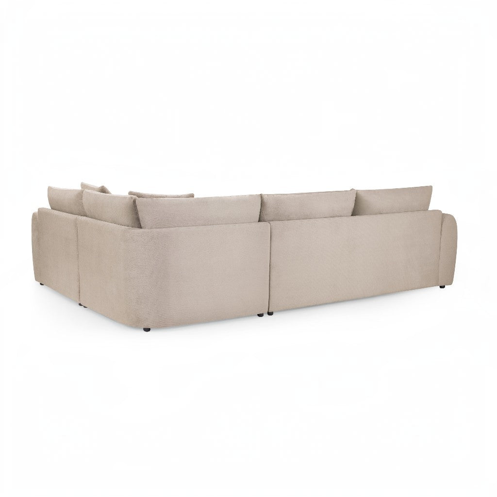 Mirabel Mocha Brown Fabric Right Hand Facing Corner Sofa