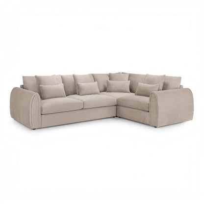 Mirabel Mocha Brown Fabric Right Hand Facing Corner Sofa