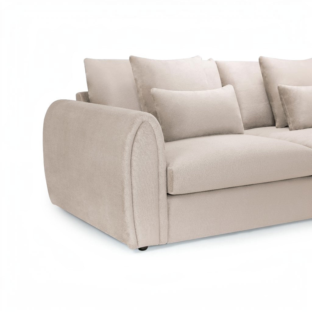 Mirabel Mocha Brown Fabric Right Hand Facing Corner Sofa