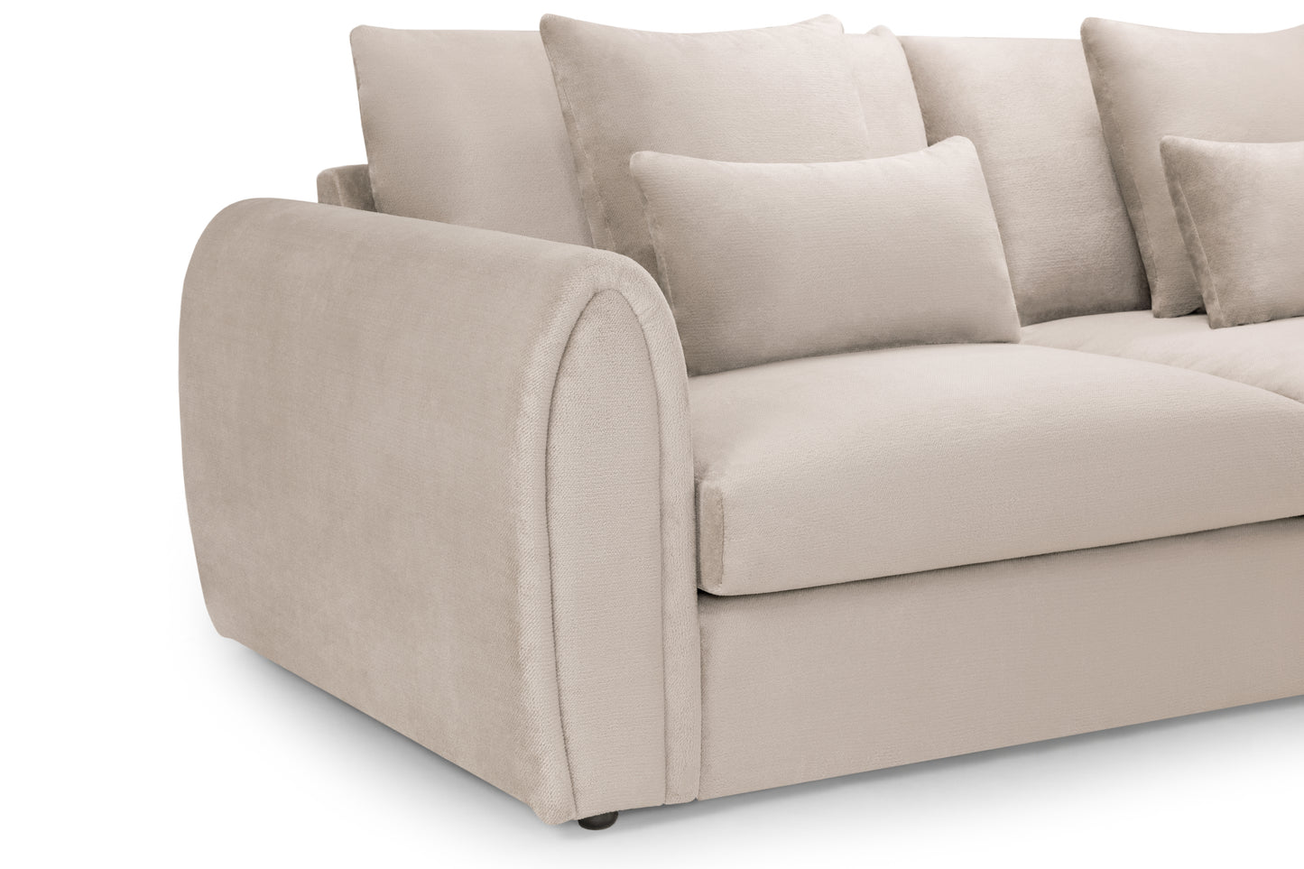 Mirabel Mocha Brown Fabric Large Corner Sofa