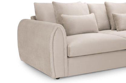 Mirabel Mocha Brown Fabric Large Corner Sofa