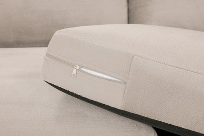Mirabel Mocha Brown Fabric Large Corner Sofa