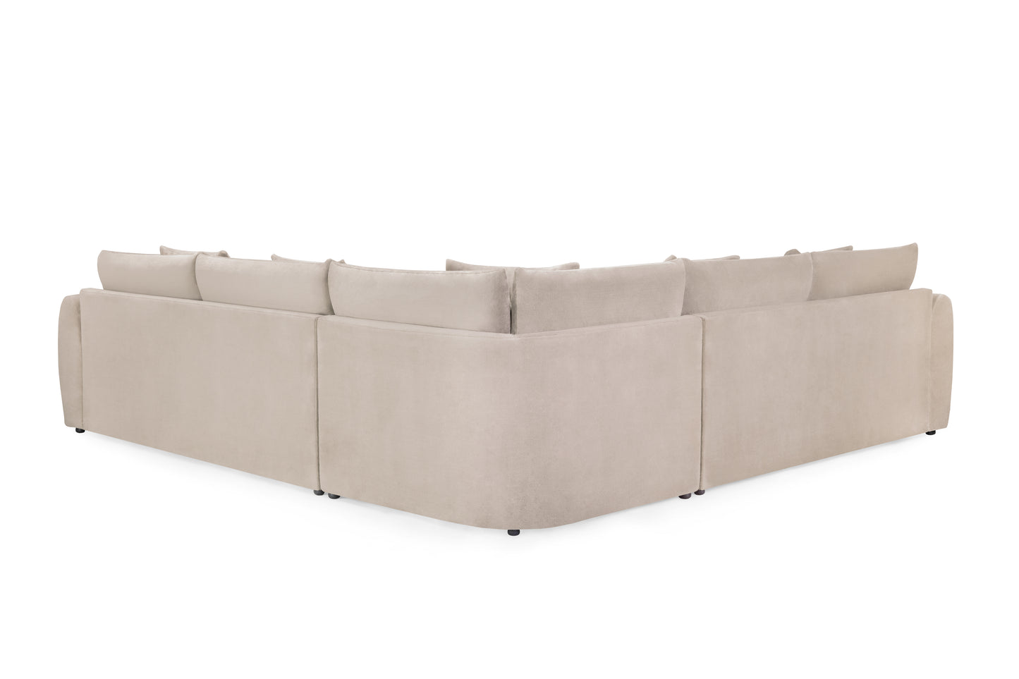 Mirabel Mocha Brown Fabric Large Corner Sofa
