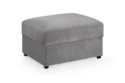 Mirabel Grey Fabric Storage Footstool