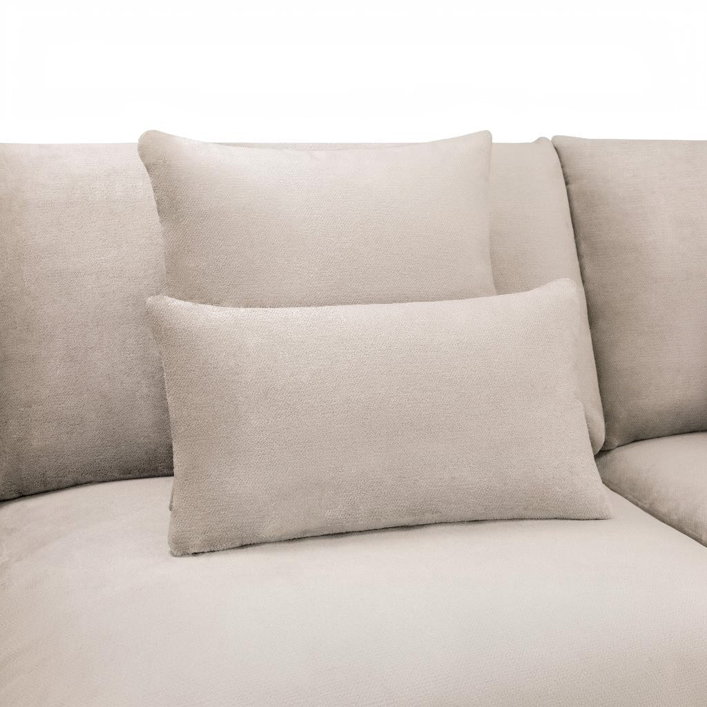 Mirabel Mocha Brown Fabric Left Hand L-Shape Corner Sofa