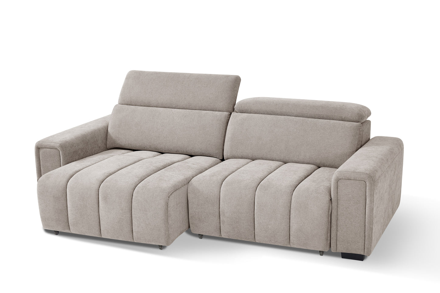 Molly Electric Sofabed Beige Fabric 3 Seater Sofa