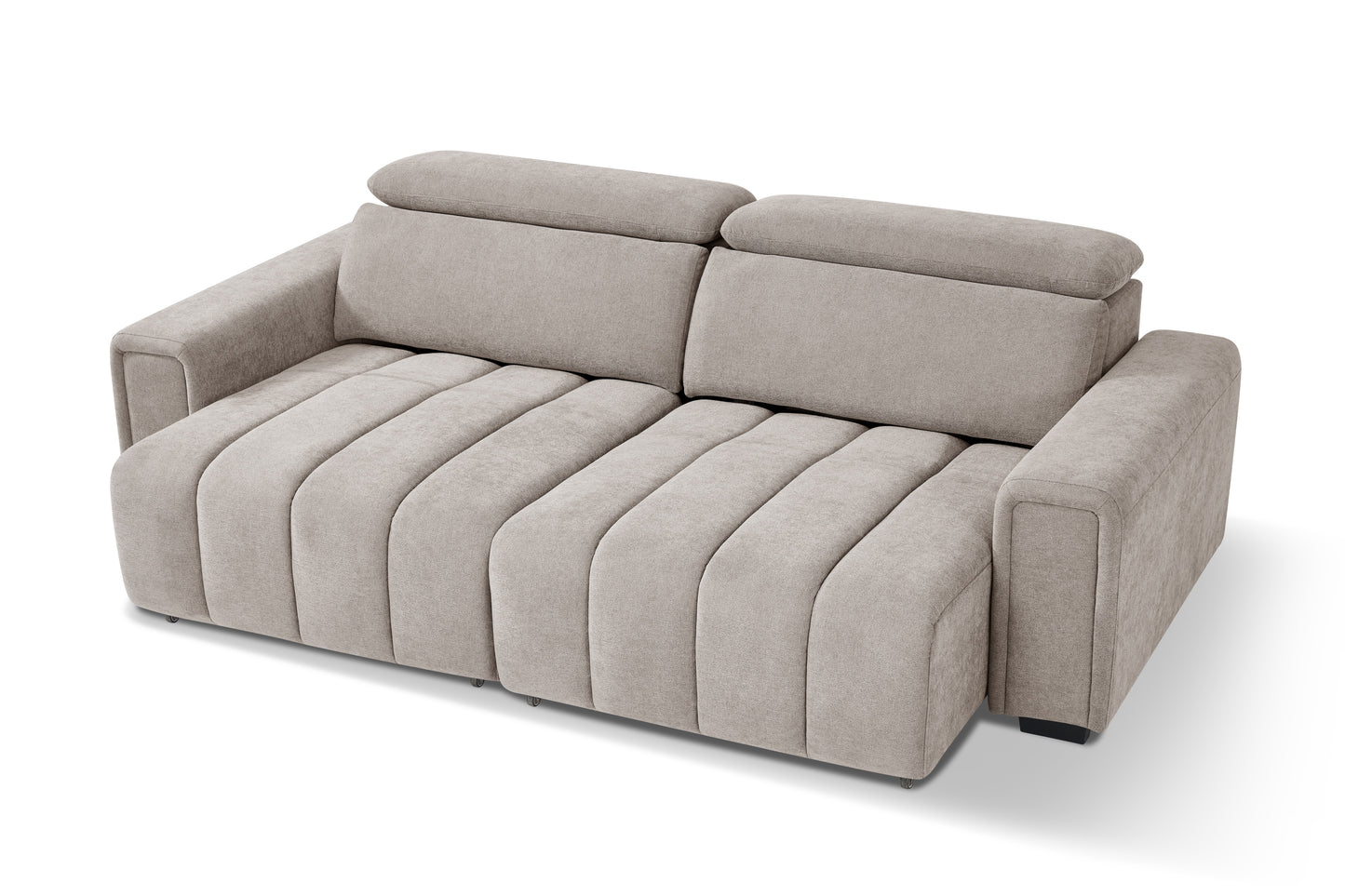Molly Electric Sofabed Beige Fabric 3 Seater Sofa