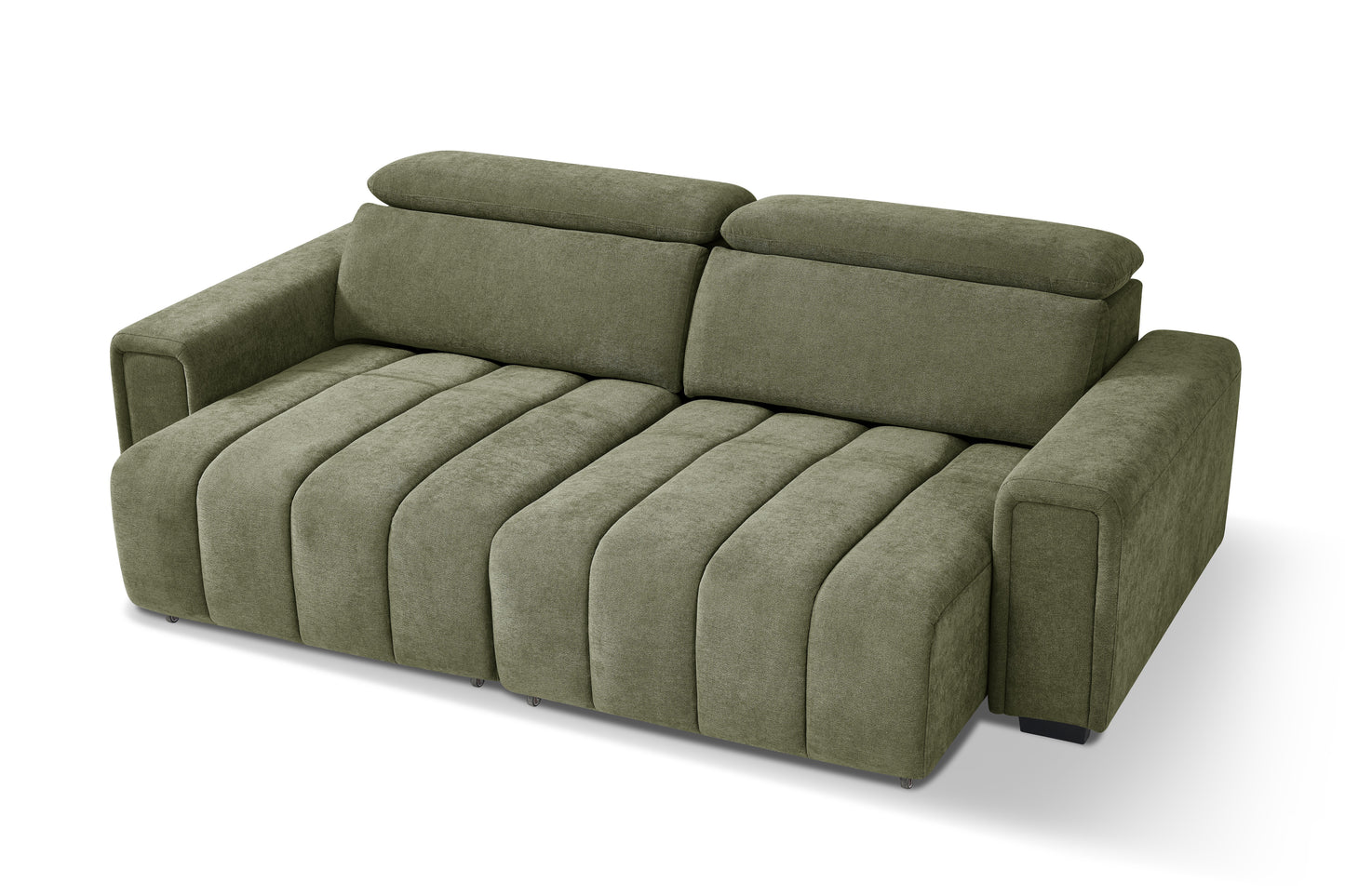 Molly Electric Sofabed Green Fabric 3 Seater Sofa